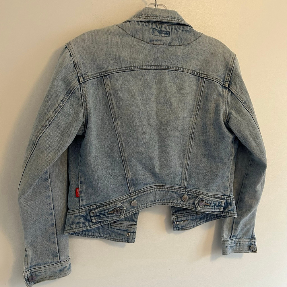 Vintage 90s Esprit Denim Jacket Small Light Wash Jean Jacket Cotton Classic Fit - Picture 9 of 11